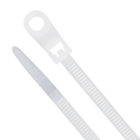 Dottie Cable Tie, 8 in L, 1.85 in Max Bundle Dia., Natural, Nylon 6/6, 50 lb Strength, 100 PK DTM6